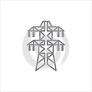high voltage line, tower icon vector Illustration